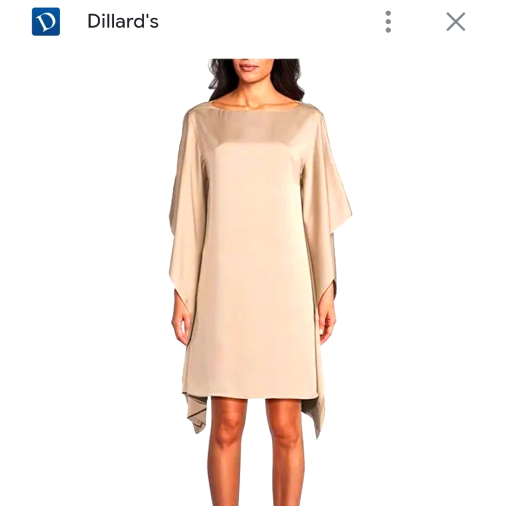 Preston and york flowing sleeve charmeuse dress